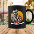 Retro Surfing Trex Coffee Mug Unique Gifts