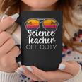 Science Teacher Off Duty Sunglasses Beach Sunset V2 Coffee Mug Funny Gifts