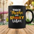 Spooky Halloween Thick Thighs Spooky Vibes Halloween Coffee Mug Funny Gifts