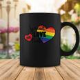 Spread Love Not Hate Lgbt Gay Pride Lesbian Bisexual Ally Quote Coffee Mug Unique Gifts
