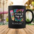Tie Dye Pencil Happy First Day Of School Lunch Lady V2 Coffee Mug Funny Gifts