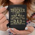 Trucker Trucker And Dad Quote Semi Truck Driver Mechanic Funny_ Coffee Mug Funny Gifts