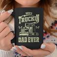 Trucker Trucker Best Trucking Dad Ever V2 Coffee Mug Funny Gifts