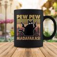 Vintage Black Cat Pew Pew Madafakas Funny Crazy Cat Lovers V2 Coffee Mug Funny Gifts