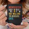 Vintage Cat Meow Introverted But Willing To Discuss Cats Coffee Mug Personalized Gifts