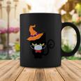 Vintage Halloween Witch Cat With Halloween Quote Coffee Mug Unique Gifts