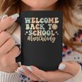 Welcome Back To School Lunch Lady Retro Groovy Coffee Mug Personalized Gifts