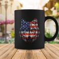 Wolf American Flag Usa 4Th Of July Patriotic Wolf Lover Coffee Mug Unique Gifts
