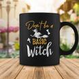 Womens Dont Be A Basic Witch Funny Halloween Fall Sarcastic Coffee Mug Funny Gifts