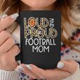 Womens Leopard Loud & Proud American Football Mom Family Mama Mommy Coffee Mug Personalized Gifts