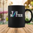 You Matter Purple Teal Ribbon Suicide Prevention Awareness Tshirt Coffee Mug Unique Gifts
