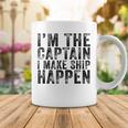 Im The Captain I Make Ship Happen Funny Boating Boat Retro  Coffee Mug