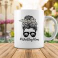 Bleached Life Wrestling Mom Leopard Messy Bun Glasses V2 Coffee Mug Funny Gifts