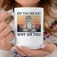 Funny Vintage Sloth Lover Yoga Eff You See Kay Why Oh You Coffee Mug Personalized Gifts