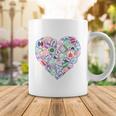 Heart Shaped Passport Travel Stamp Coffee Mug Unique Gifts
