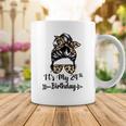 Its My 24Th Birthday Happy 24 Years Old Messy Bun Leopard Coffee Mug Funny Gifts