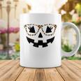 Jack O Lantern Pumpkin Halloween Costume Leopard Glasses Coffee Mug Funny Gifts