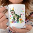 Kids 4 Year Old 4Th Birthday BoyRex Dinosaur Gift Boys  Coffee Mug Personalized Gifts