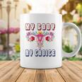 My Body My Choice Pro Roe Floral Uterus Coffee Mug Unique Gifts