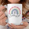 Rainbow Eight Year Girl Birthday Party Boho Family 8Th Year Coffee Mug Personalized Gifts