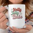 Retro Christmas Holly Jolly Babe Smiley Face Vintage Christmas Coffee Mug Funny Gifts