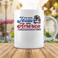 She Loves Jesus And America Too 4Th Of July Proud Christians Coffee Mug Funny Gifts