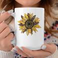 Sunflower For Women Cute Graphic  Cheetah Print  Coffee Mug Personalized Gifts