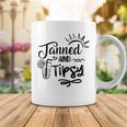 Tanned & Tipsy Hello Summer Vibes Beach Vacay Summertime Coffee Mug Funny Gifts