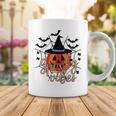 Thick Thights And Spooky Vibes Halloween Pumpkin Ghost Coffee Mug Funny Gifts