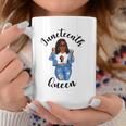 Womens Juneteenth Queen Dreadlocks Girl Black Natural Hair Style Coffee Mug Personalized Gifts