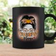 Funny Messy Bun One Thankful Mama Fall Autumn Thanksgiving  V2 Coffee Mug