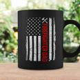 Firefighter Retro American Flag Firefighter Dad 4Th Of July Fathers Day Coffee Mug