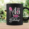 40 Years Old Its My 40Th Cool Gift Birthday Funny Pink Diamond Shoes Gift Coffee Mug Gifts ideas