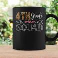 4Th Grade Squad Heart Team Leopard Teacher Crew Student Coffee Mug Gifts ideas