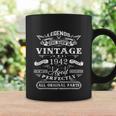 80Nd Birthday Vintage Tee For Legends Born 1942 80 Yrs Old Coffee Mug Gifts ideas
