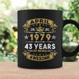April 1979 43 Years Of Being Awesome Funny 43Rd Birthday Coffee Mug Gifts ideas