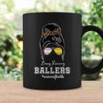 Busy Raising Ballers Mom Of Both Baseball Softball Messy Bun Sticker Features De Coffee Mug Gifts ideas