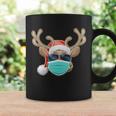 Cool Christmas Rudolph Red Nose Reindeer Mask 2020 Quarantined Graphic Design Printed Casual Daily Basic Coffee Mug Gifts ideas