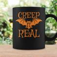 Creep It Real Halloween Bat Pumpkin Coffee Mug Gifts ideas