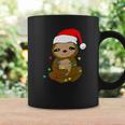 Cute Christmas Sloth Xmas Sloth With Santa Hat Coffee Mug Gifts ideas