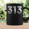 Detroit 313 Area Code Skyline Michigan Vintage V2 Coffee Mug Gifts ideas