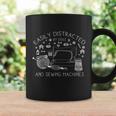 Easily Distracted By Dogs And Sewing Machines Craft Graphic Design Printed Casual Daily Basic Coffee Mug Gifts ideas