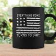 Everything Woke Turns To Shit American Flag Coffee Mug Gifts ideas