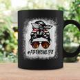 Firefighter Proud Firefighter Mom Messy Bun American Flag 4Th Of July V2 Coffee Mug Gifts ideas
