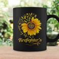 Firefighter Sunflower Love My Life As A Firefighters Wife Coffee Mug Gifts ideas