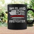 Firefighter Thin Red Line Wildland Firefighter American Flag Axe Fire Coffee Mug Gifts ideas