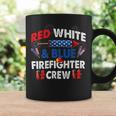 Firefighter Us Flag Red White & Blue Firefighter Crew 4Th Of July Coffee Mug Gifts ideas