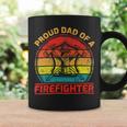 Firefighter Vintage Retro Proud Dad Of A Firefighter Fireman Fathers Day Coffee Mug Gifts ideas
