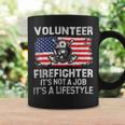 Firefighter Volunteer Firefighter Lifestyle Fireman Usa Flag V2 Coffee Mug Gifts ideas