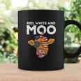 Funny 4Th Of July Red White And Moo Patriotic Cow Usa Flag Coffee Mug Gifts ideas